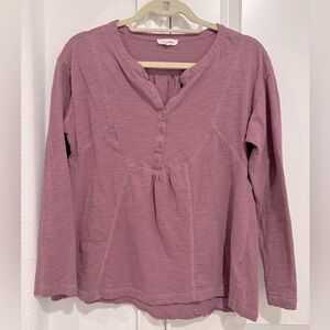 Women’s Cotton Bleu Long Sleeve T-Shirt, Size Small